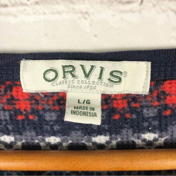 Orvis Fair Isle Thermal Base Layer Women's Sz Large - Picture 3 of 7